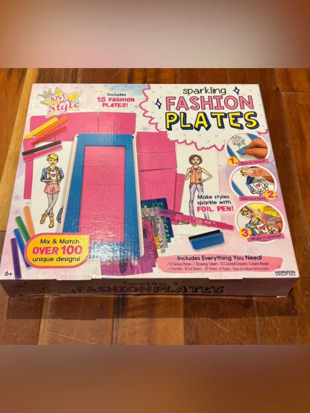 Sparkling Fashion Plates Playset Craft Art Kit NWT